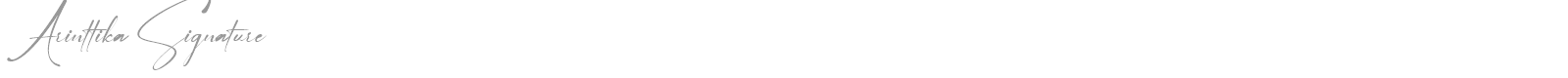 Arinttika Signature font preview